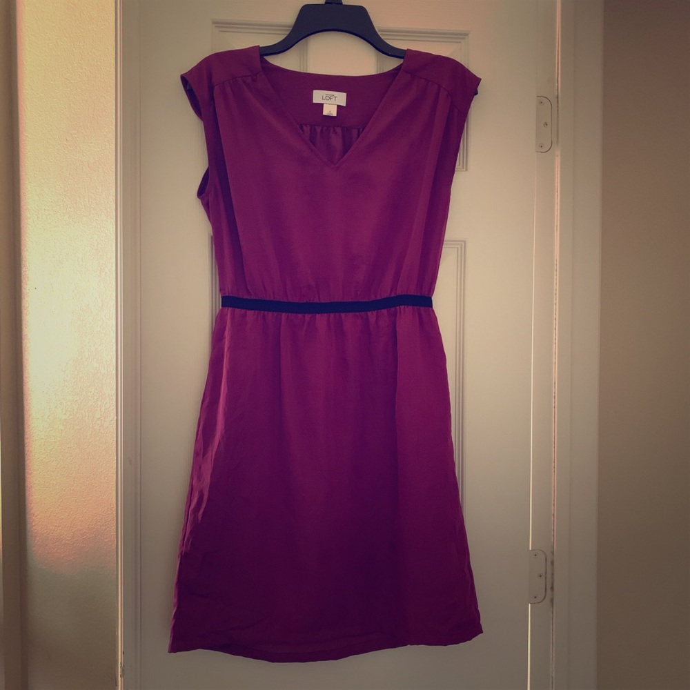 Ann Taylor Loft wine colored dress